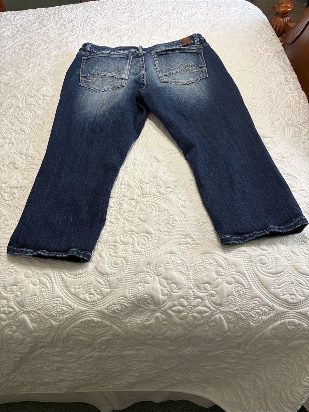 BKE Dark Blue Ankle Crop Jeans - Picture 5 of 8